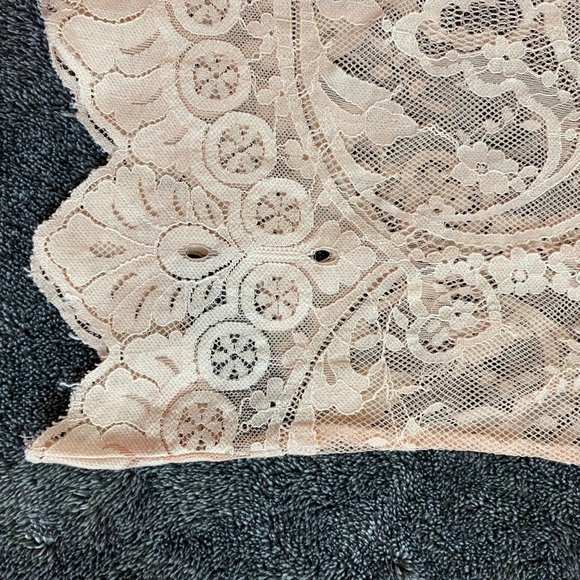 Floral Mesh Crop Top, Women, Medium, Peach - Picture 3 of 4